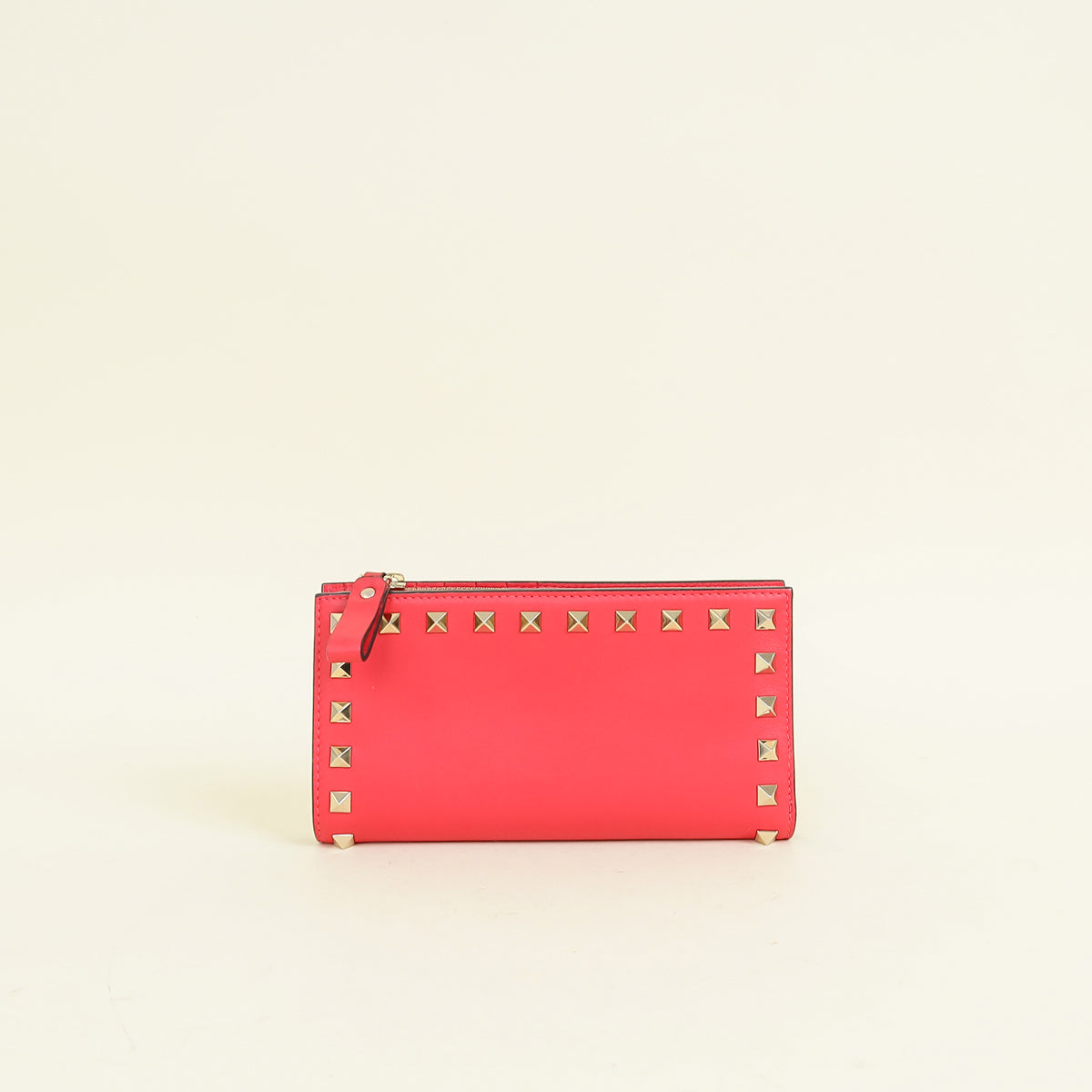 Valentino Red Rockstud Medium Wallet