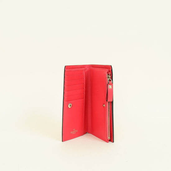 Valentino Red Rockstud Medium Wallet