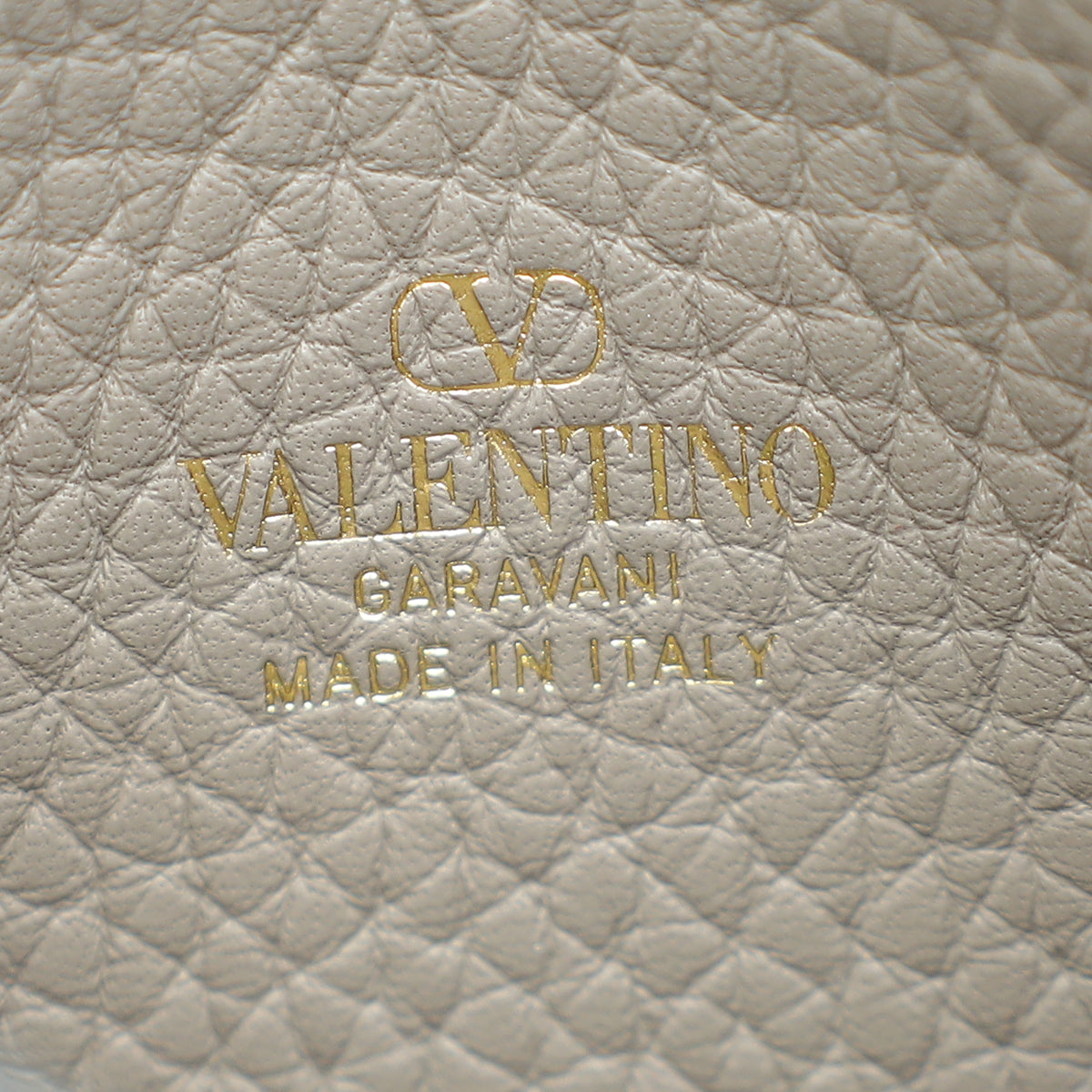 Valentino Gray Rockstud Card Holder-Valentino-THE CLOSET