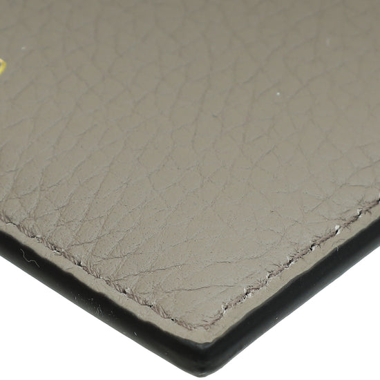 Valentino Gray Rockstud Card Holder-Valentino-THE CLOSET