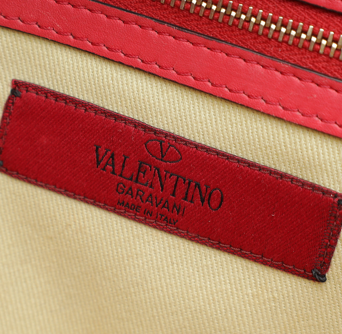 Valentino Red Glam Lock Medium Shoulder Bag