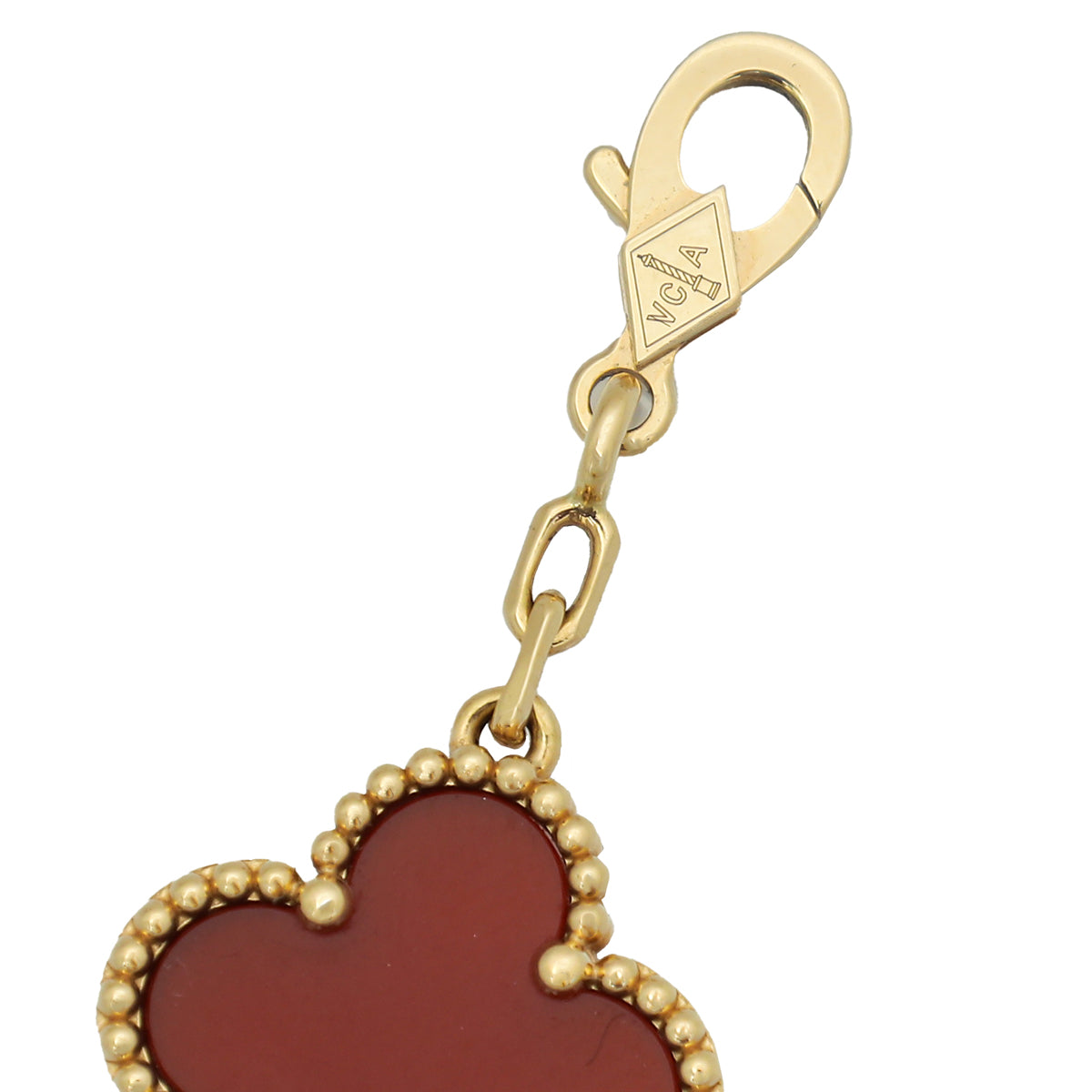 Van Cleef & Arpels 18K Yellow Gold Carnelian Vintage Alhambra 5 Motifs Bracelet-Van Cleef & Arpels-THE CLOSET