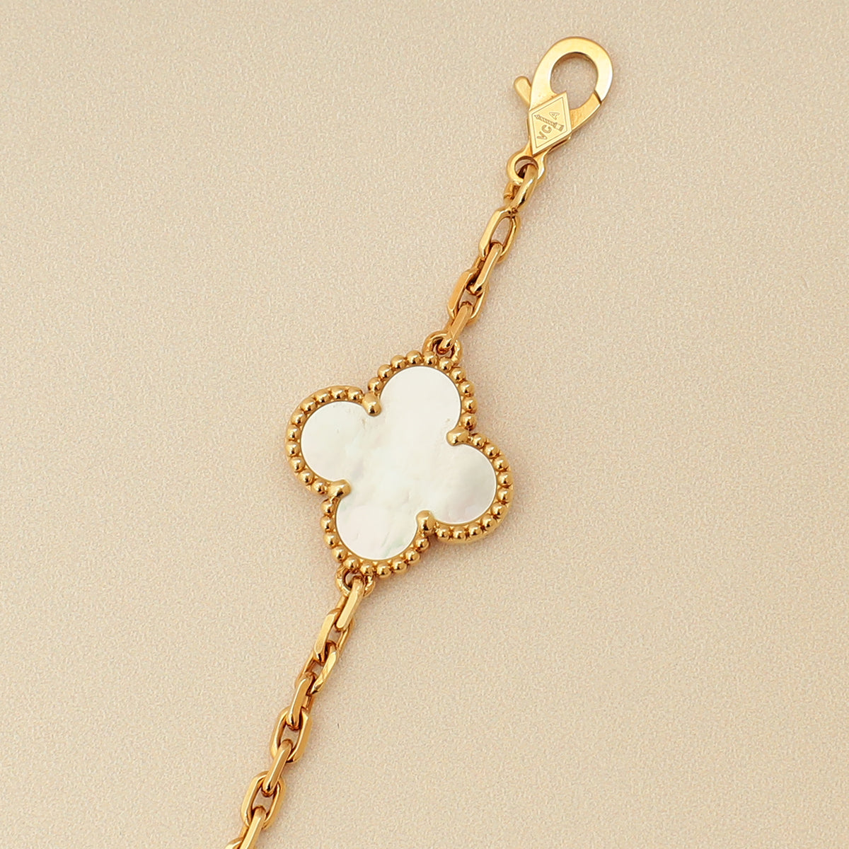 Van Cleef & Arpels 18K Yellow Gold MOP 10 Motifs Vintage Alhambra Necklace-Van Cleef & Arpels-THE CLOSET