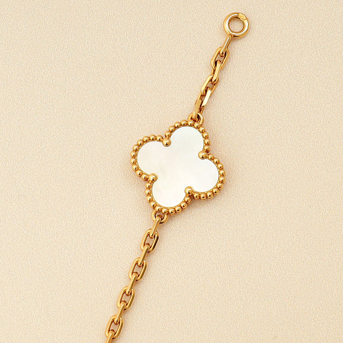 Van Cleef & Arpels 18K Yellow Gold MOP 10 Motifs Vintage Alhambra Necklace-Van Cleef & Arpels-THE CLOSET