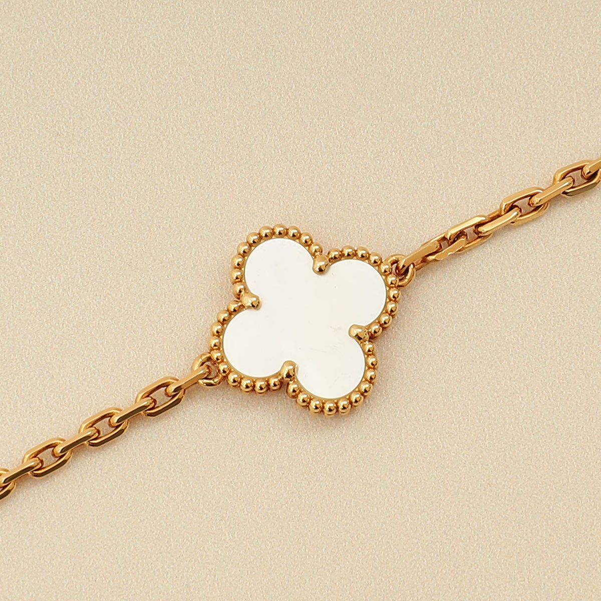 Van Cleef & Arpels 18K Yellow Gold MOP 10 Motifs Vintage Alhambra Necklace-Van Cleef & Arpels-THE CLOSET