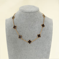 Van Cleef & Arpels 18K Pink Gold Vintage Alhambra 10 Motifs Necklace