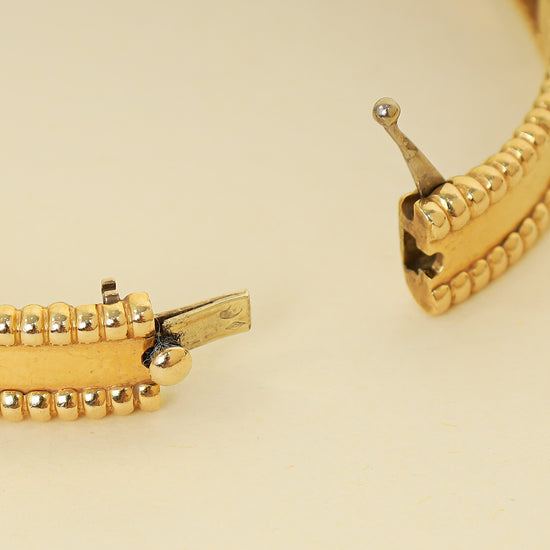 Van Cleef & Arpels 18K Yellow Gold Perlée Signature Bracelet, Medium Model