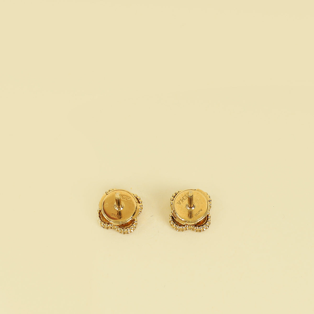 Van Cleef & Arpels 18K Yellow Gold Sweet Alhambra MOP Earstuds-Earrings-Van Cleef & Arpels-THE CLOSET