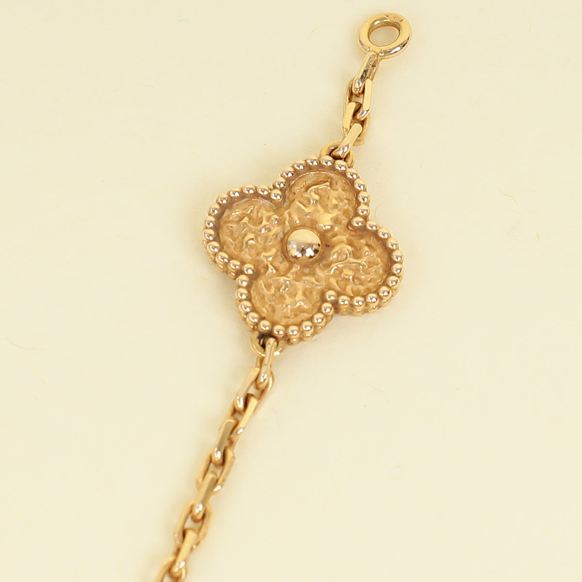 Van Cleef & Arpels 18K Rose Gold Vintage Alhambra 10 Motifs Necklace
