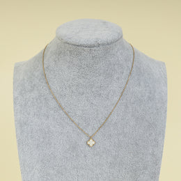 Van Cleef & Arpels 18K Yellow Gold MOP Sweet Alhambra Pendant Necklace