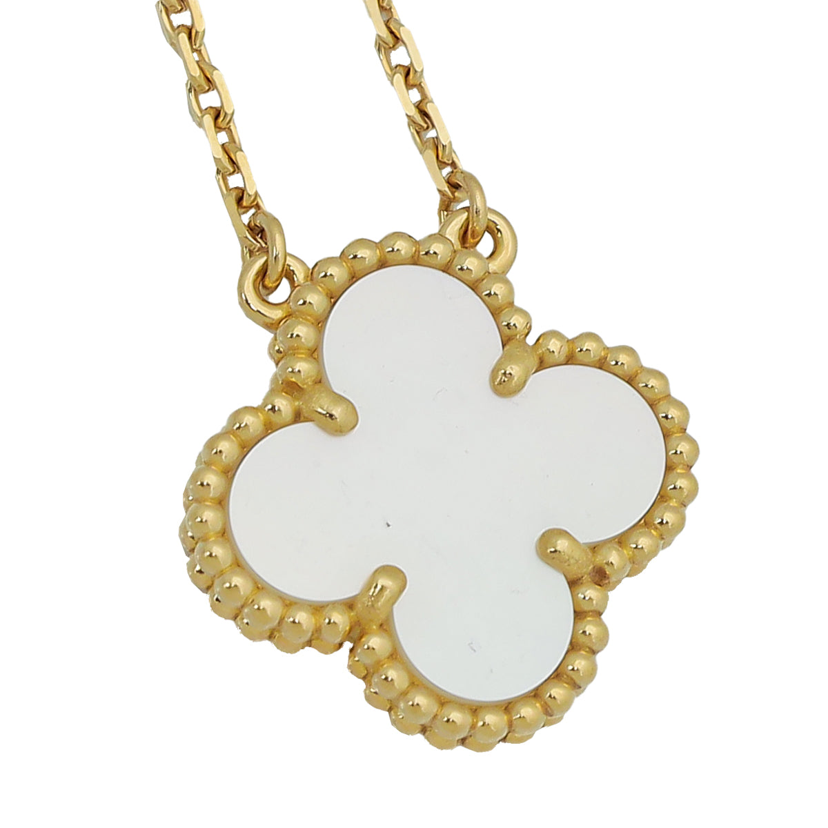 Van Cleef & Arpels 18K Yellow Gold MOP Vintage Alhambra Necklace-Van Cleef & Arpels-THE CLOSET