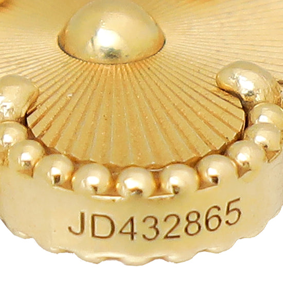 Van Cleef & Arpels 18K Yellow Gold Vintage Alhambra Guilloché 5 Motifs Bracelet