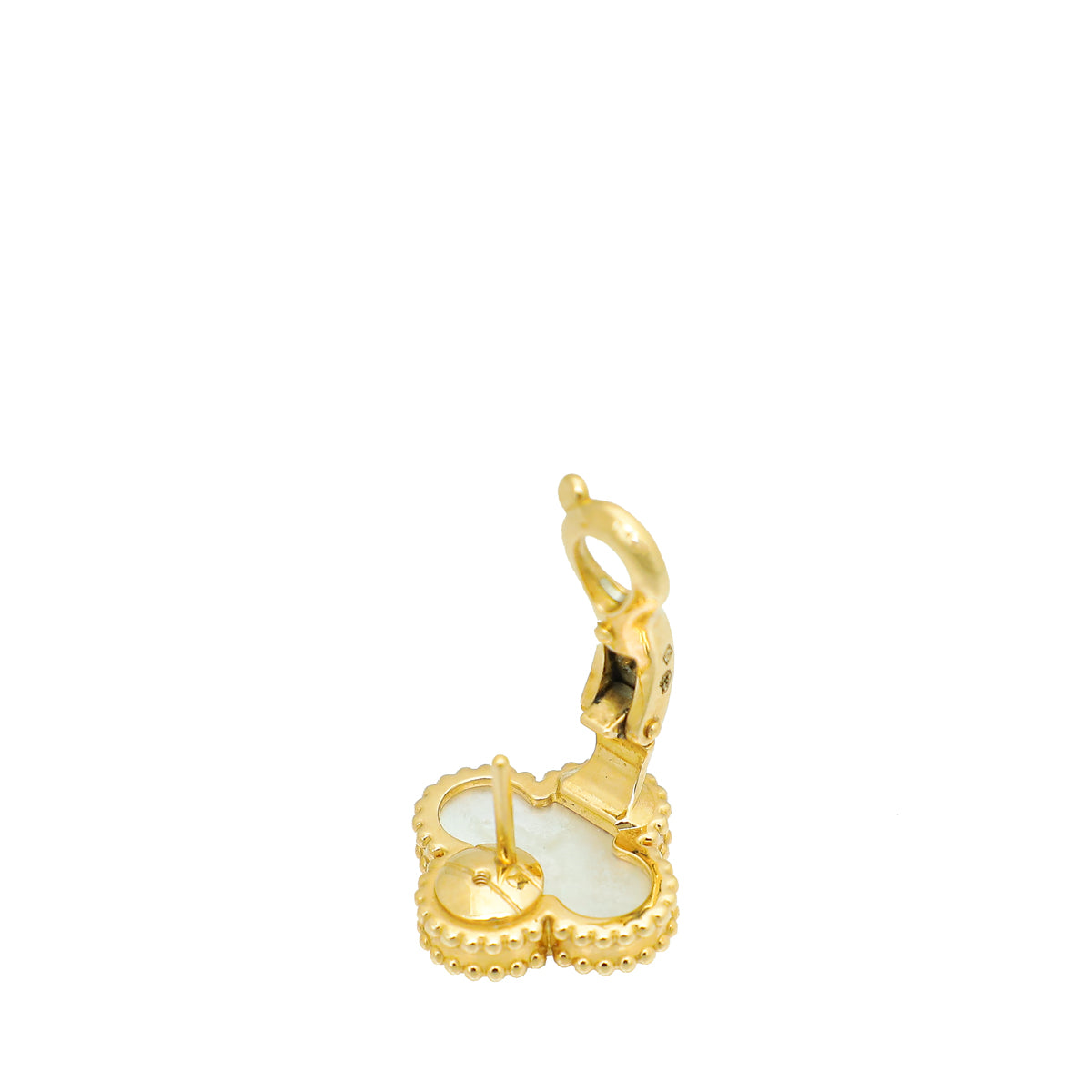 Van Cleef & Arpels 18K Yellow Gold MOP Vintage Alhambra Earrings