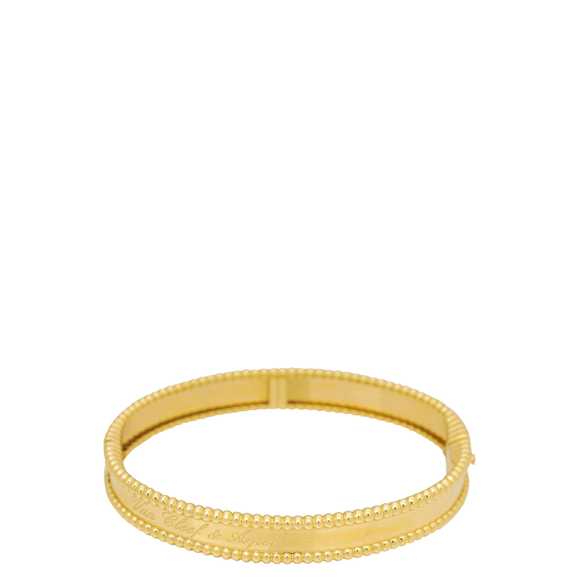 Van Cleef & Arpels 18K Yellow Gold VPerlée Signature Bracelet Small Model-Van Cleef & Arpels-THE CLOSET