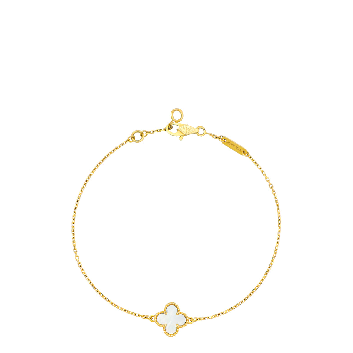 Van Cleef & Arpels 18K Yellow Gold MOP Sweet Alhambra Bracelet-Van Cleef & Arpels-THE CLOSET