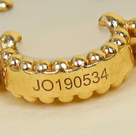 Van Cleef & Arpels 18K Yellow Gold Vintage Alhambra 5 Motifs MOP Bracelet