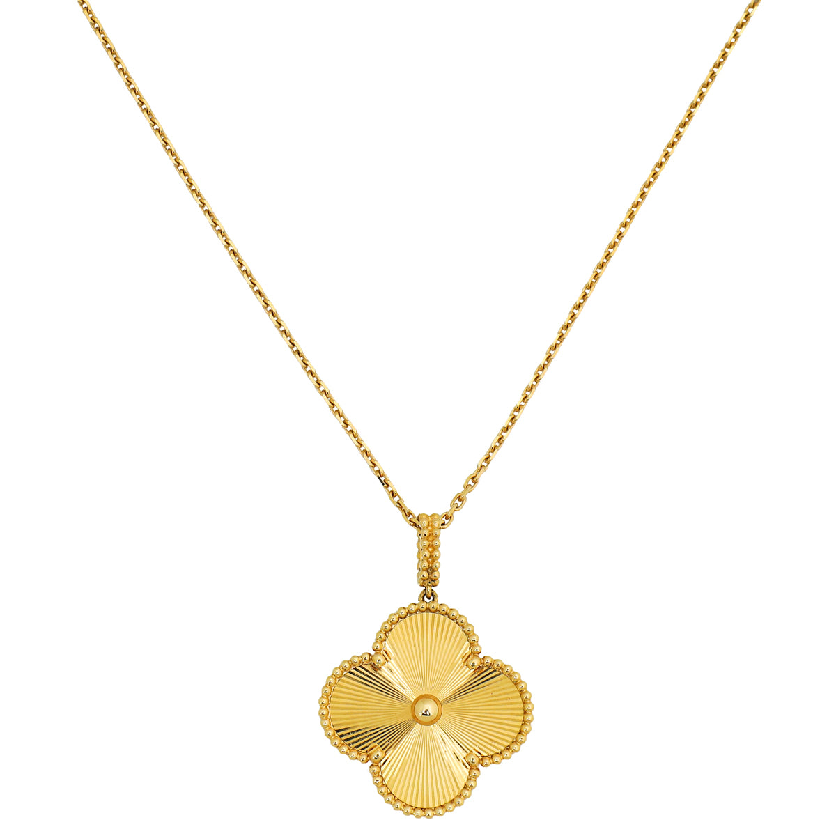 Van Cleef & Arpels 18K Yellow Gold 1 Motif Magic Alhambra Long Necklace-Van Cleef & Arpels-THE CLOSET