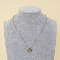 Van Cleef & Arpels 18K Rose Gold Diamond Obsidian Vintage Alhambra 2023 Holiday Pendant Necklace