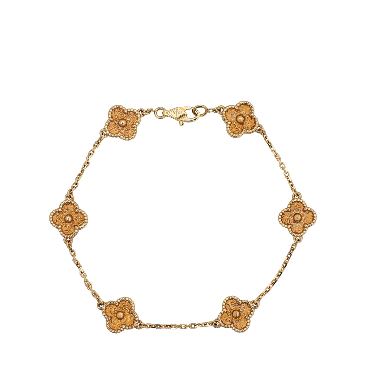 Van Cleef & Arpels 18K Pink Gold 6 Motifs Sweet Alhambra Bracelet-Van Cleef & Arpels-THE CLOSET