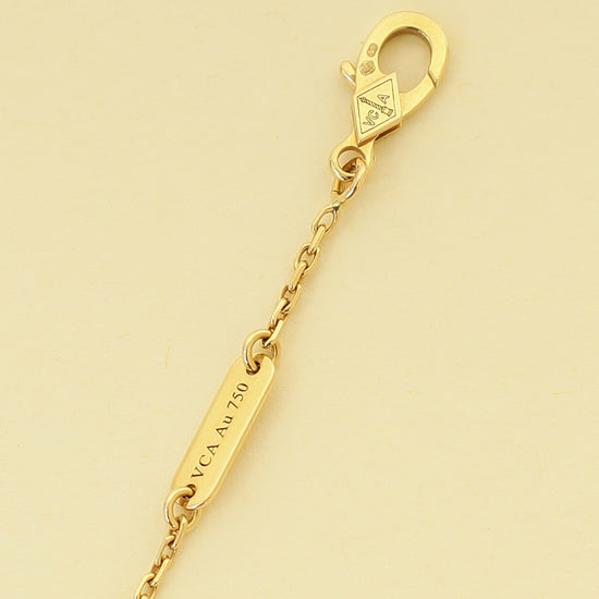 Van Cleef & Arpels 18K Yellow Gold Malachite Vintage Alhambra Pendant Necklace