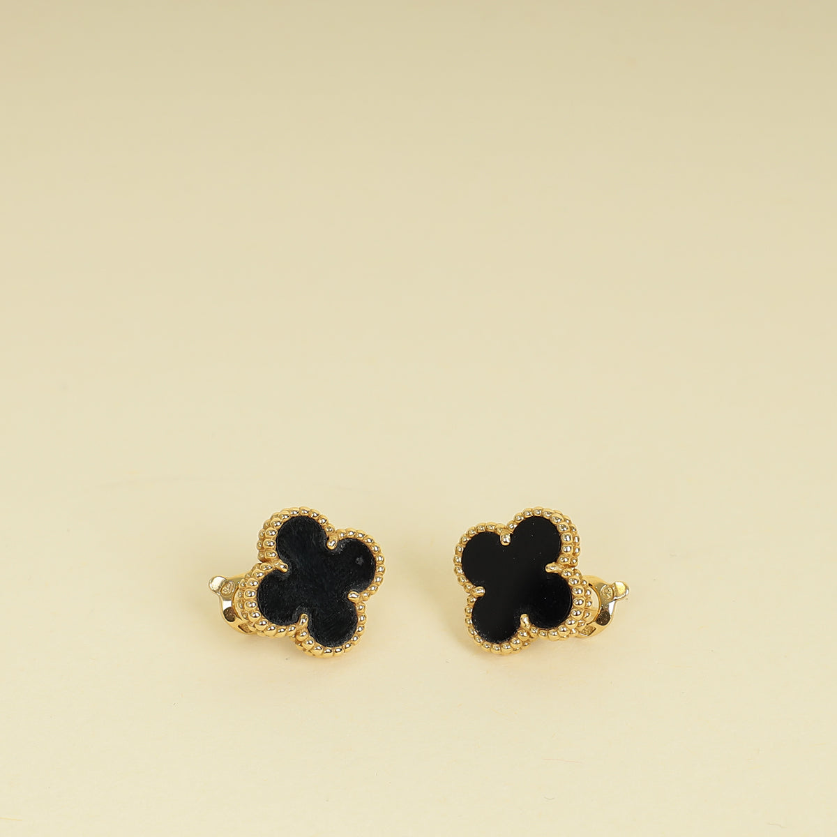 Van Cleef & Arpels Vintage Alhambra Onyx Earrings