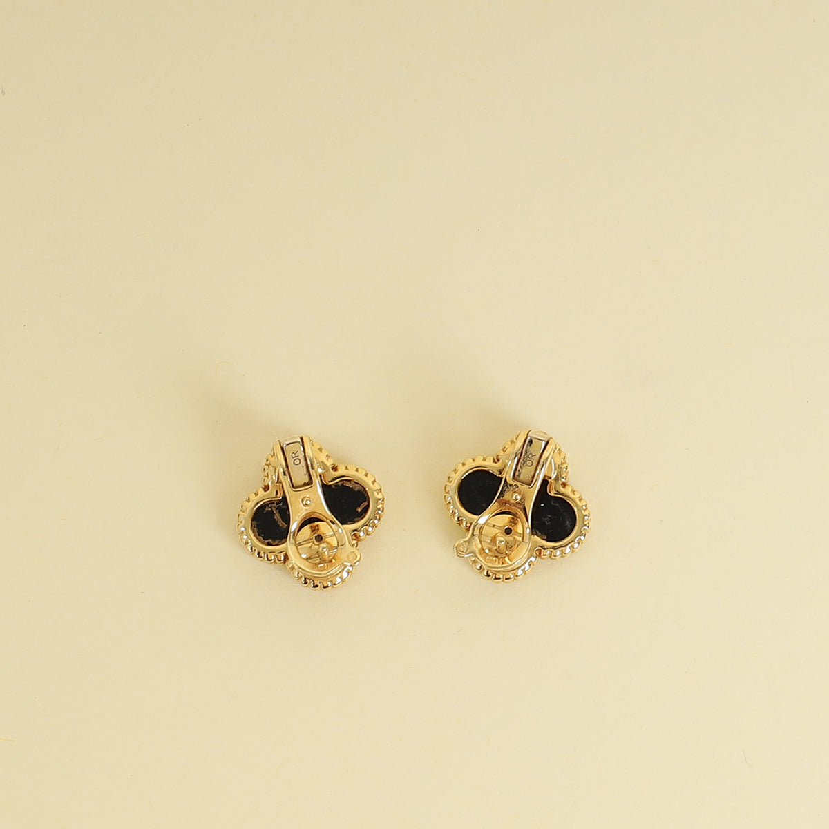 Van Cleef & Arpels Vintage Alhambra Onyx Earrings