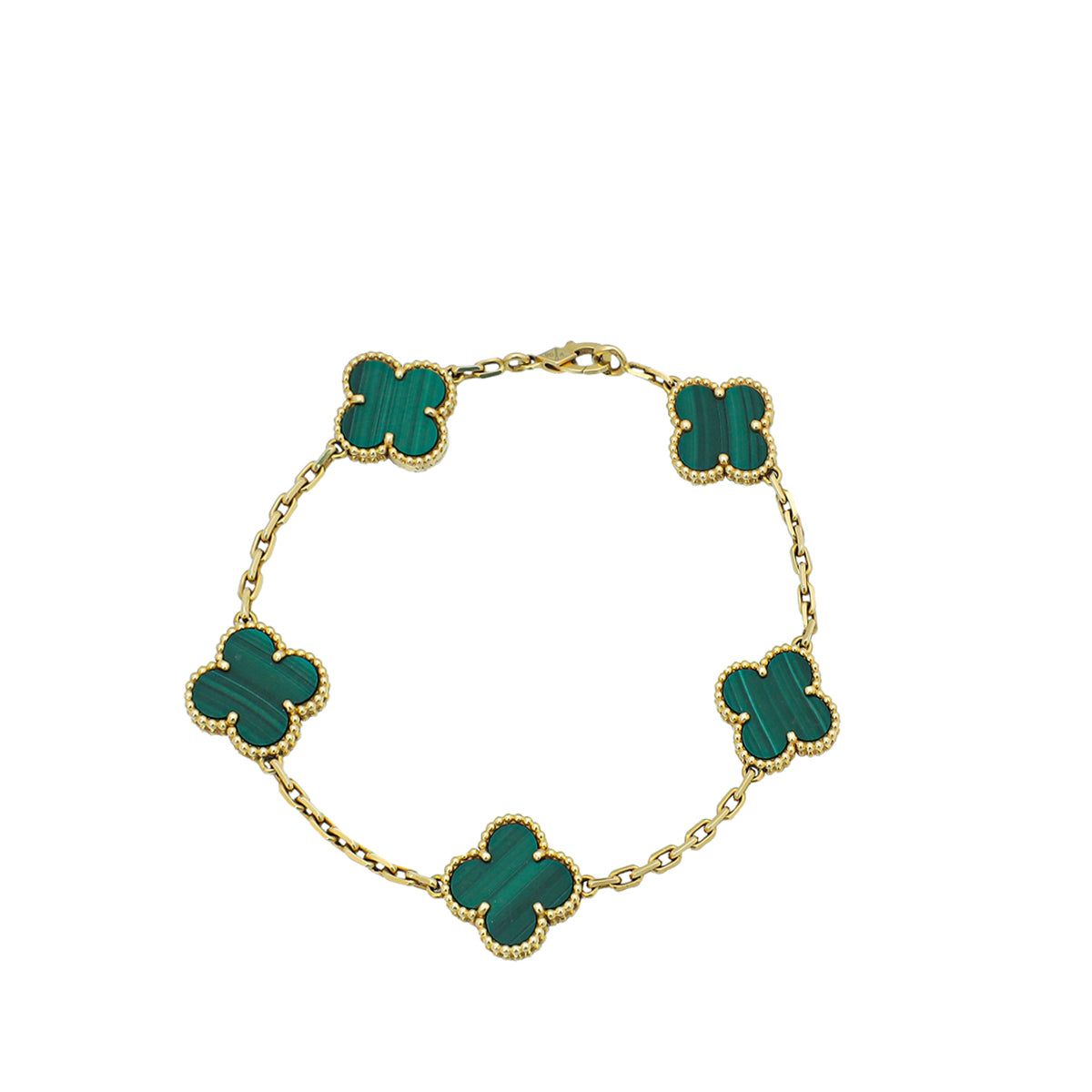 Van Cleef & Arpels 18K Yellow Gold 5 Motifs Vintage Alhambra Bracelet-Van Cleef & Arpels-THE CLOSET