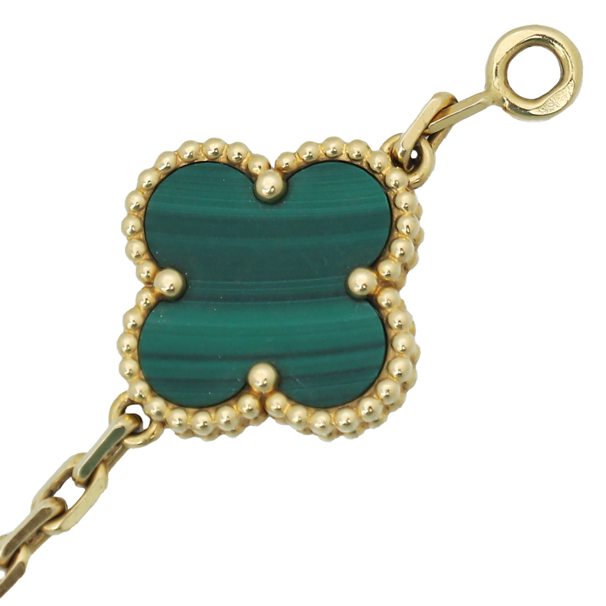 Van Cleef & Arpels 18K Yellow Gold 5 Motifs Vintage Alhambra Bracelet