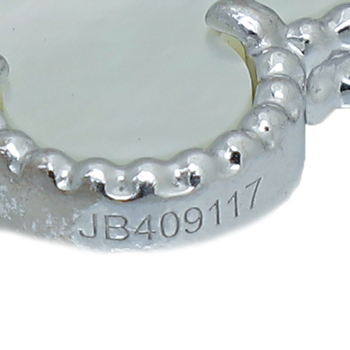 Van Cleef & Arpels 18K White Gold MOP Vintage Alhambra 5 Motif Bracelet