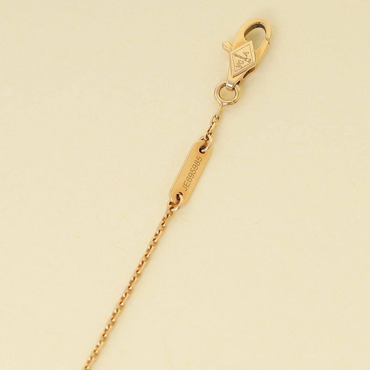 Van Cleef & Arpels 18K Rose Gold Sweet Alhambra Carnelian Bracelet