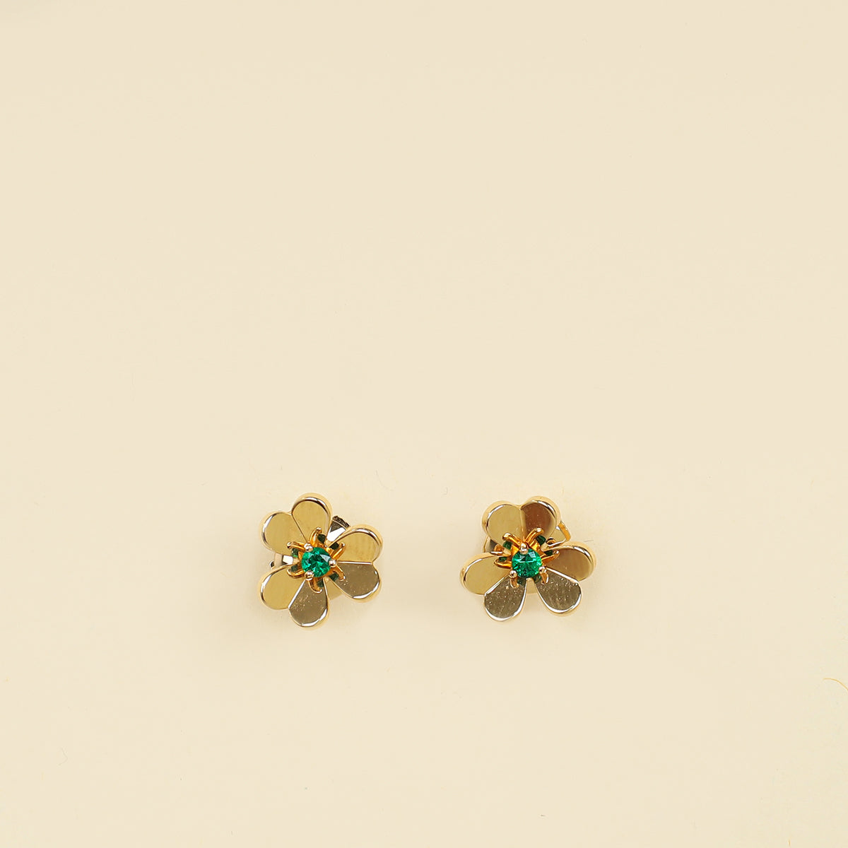 Van Cleef & Arpels 18K Yellow Gold Frivole Earrings Mini Model-Van Cleef & Arpels-THE CLOSET