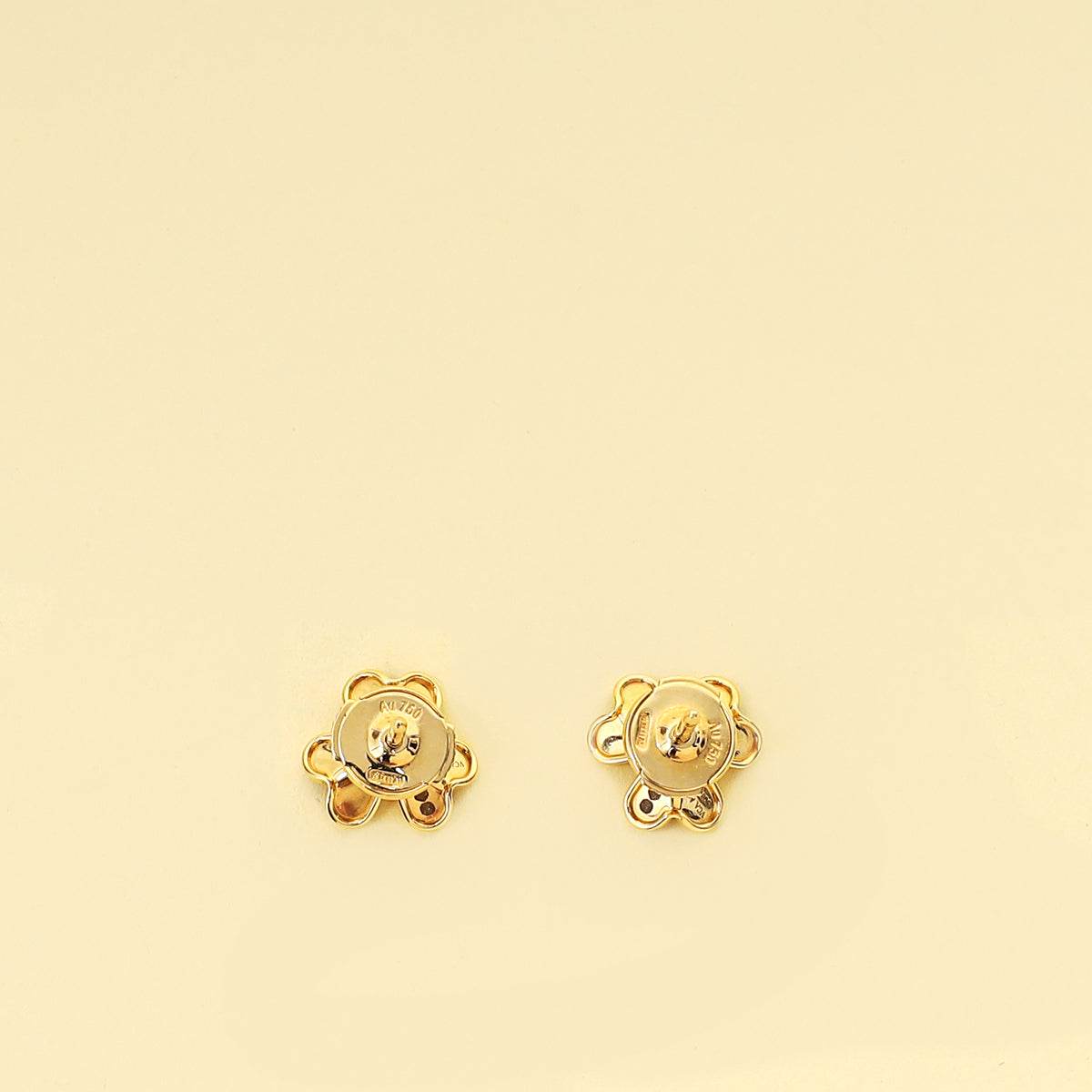 Van Cleef & Arpels 18K Yellow Gold Frivole Earrings Mini Model-Van Cleef & Arpels-THE CLOSET