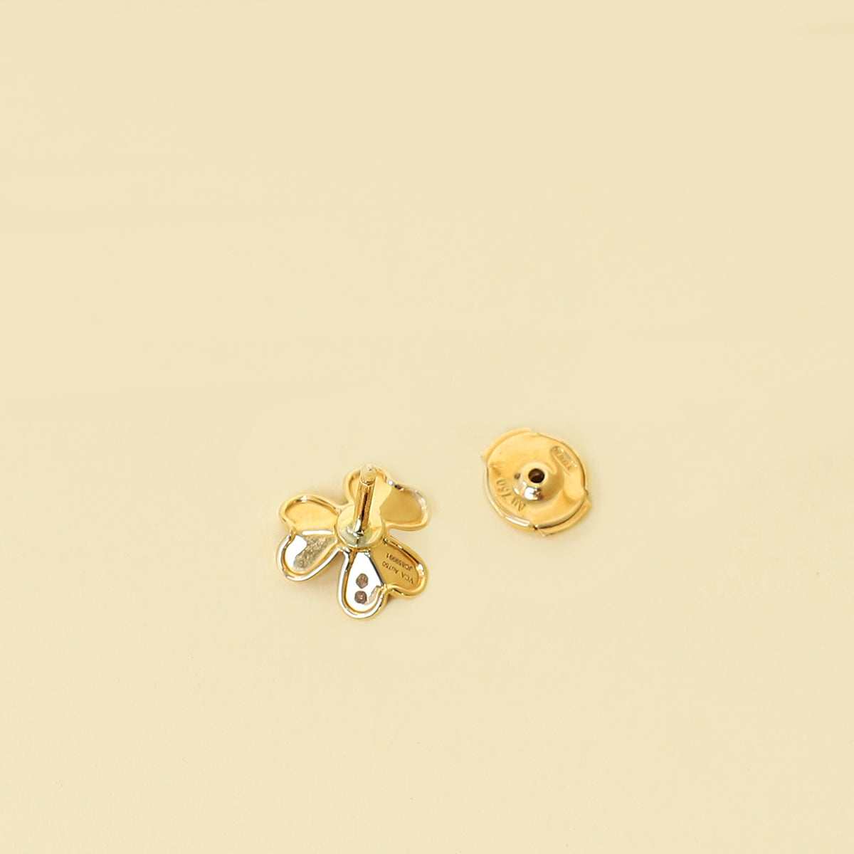 Van Cleef & Arpels 18K Yellow Gold Frivole Earrings Mini Model-Van Cleef & Arpels-THE CLOSET