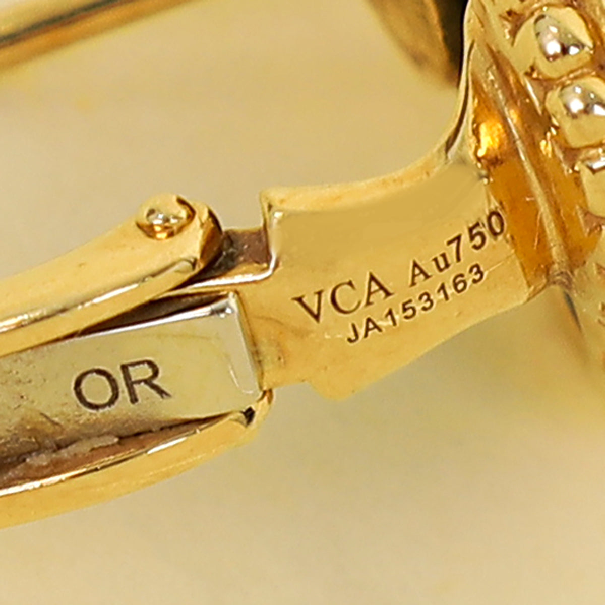 Van Cleef & Arpels 18K Yellow Gold Vintage Alhambra Malachite Earrings