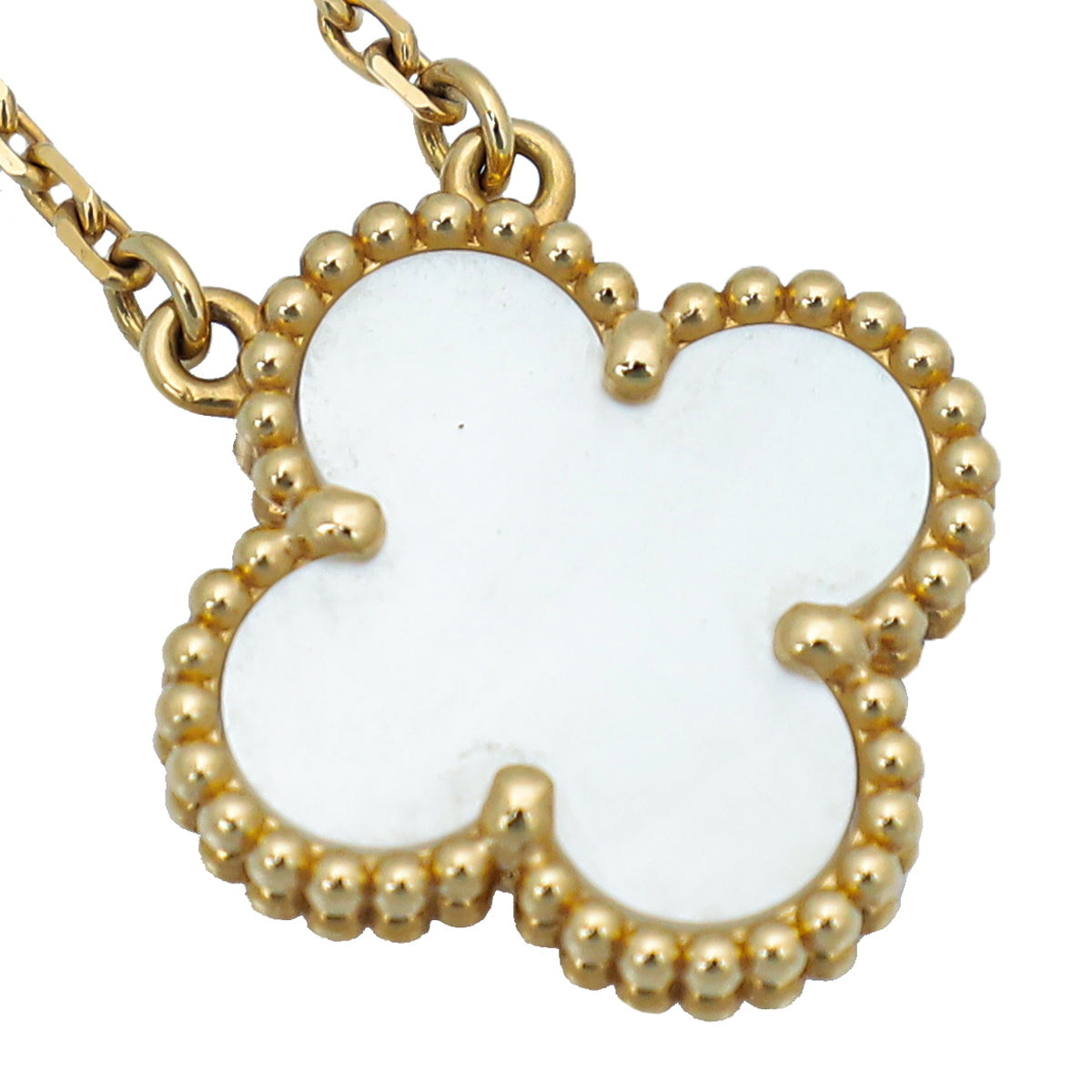 Van Cleef & Arpels 18K Yellow Gold MOP Vintage Alhambra Necklace-Van Cleef & Arpels-THE CLOSET