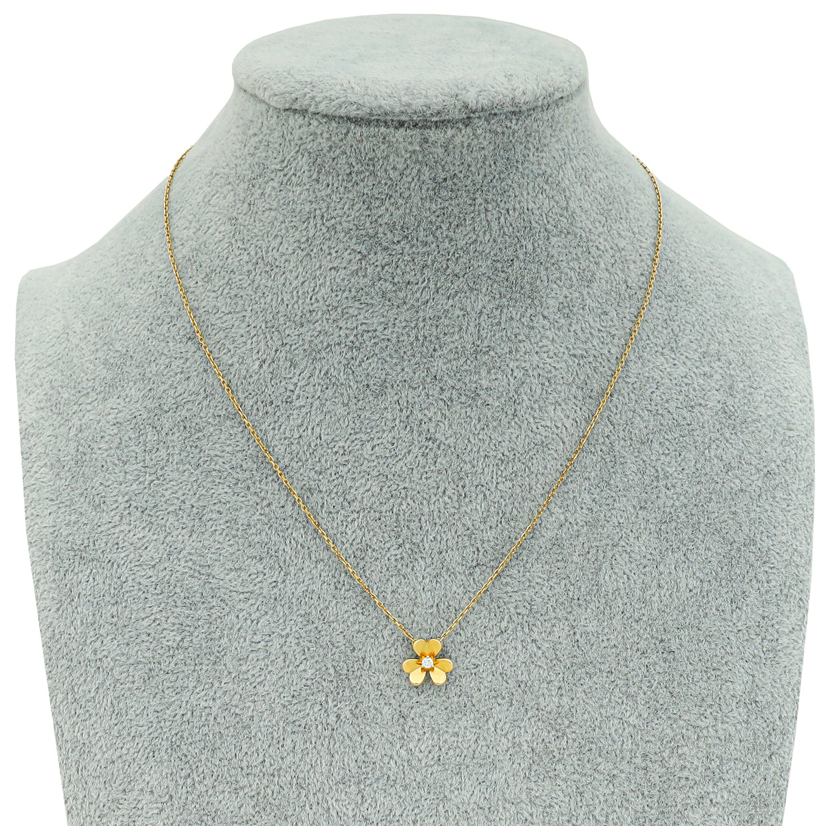 Van Cleef & Arpels 18K Yellow Gold Diamond Frivole Pendant, Mini Model