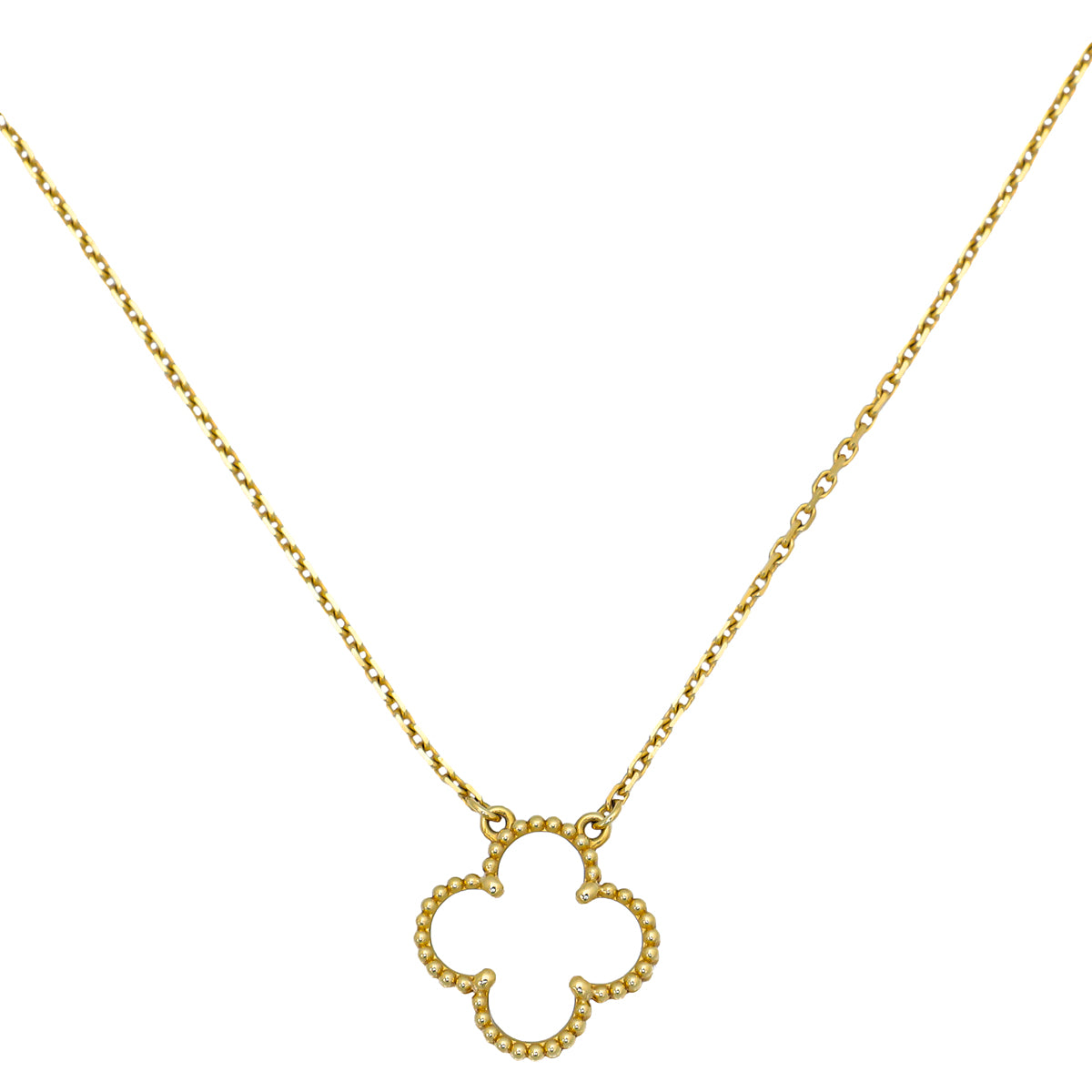 Van Cleef & Arpels 18K Yellow Gold MOP Vintage Alhambra Necklace-Van Cleef & Arpels-THE CLOSET