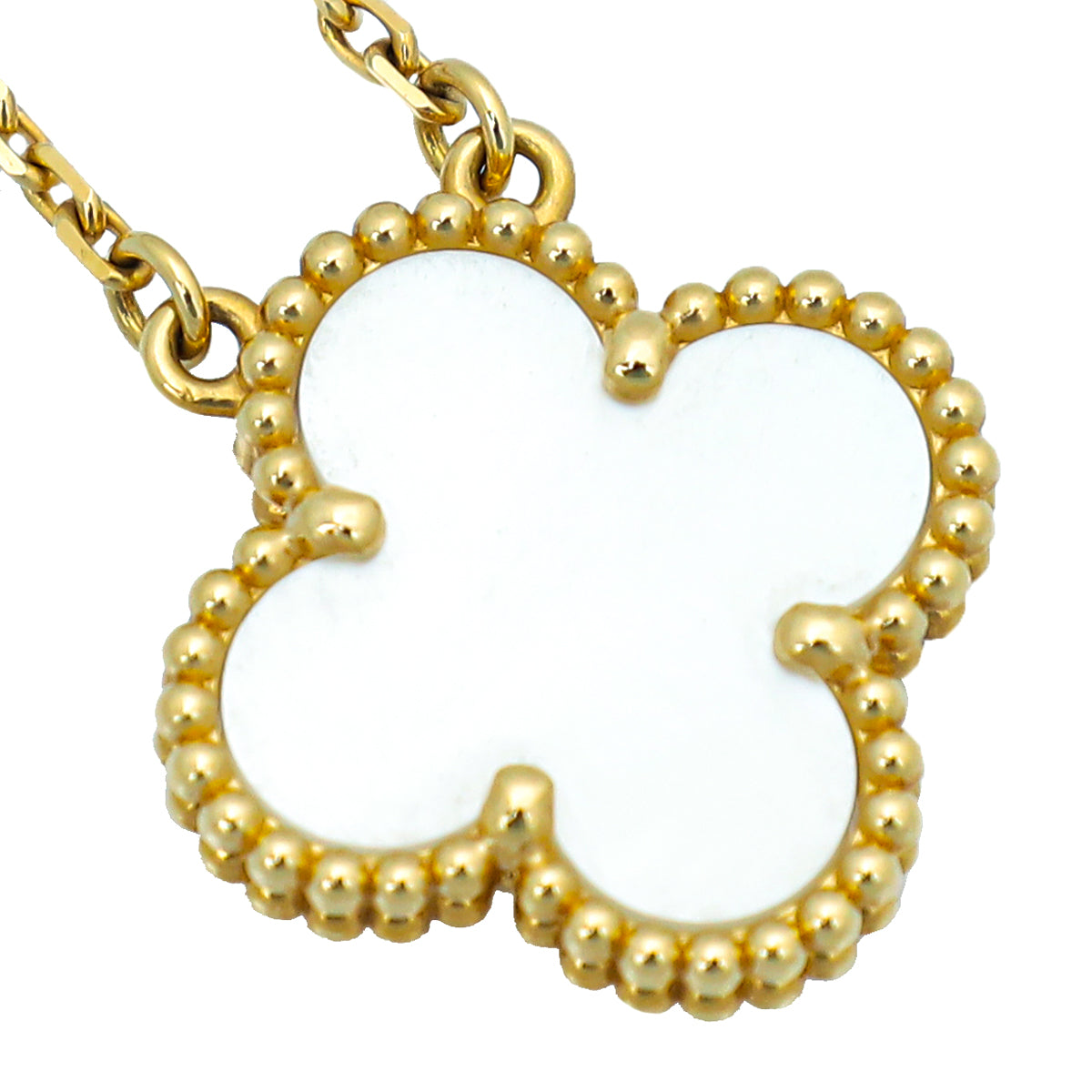 Van Cleef & Arpels 18K Yellow Gold MOP Vintage Alhambra Necklace-Van Cleef & Arpels-THE CLOSET