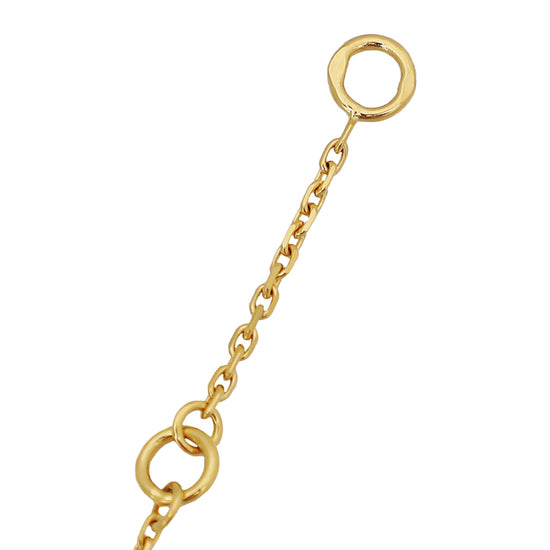 Van Cleef & Arpels 18K Yellow Gold Diamond Frivole Mini Model Pendant Necklace