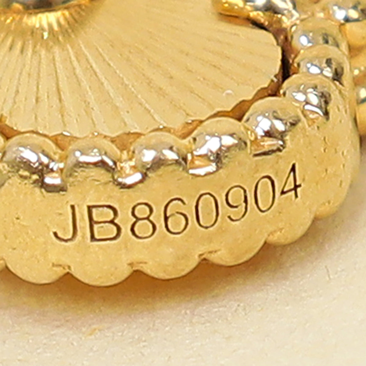 Van Cleef & Arpels 18K Yellow Gold Vintage Alhambra Guilloché 5 Motifs Bracelet-Van Cleef & Arpels-THE CLOSET