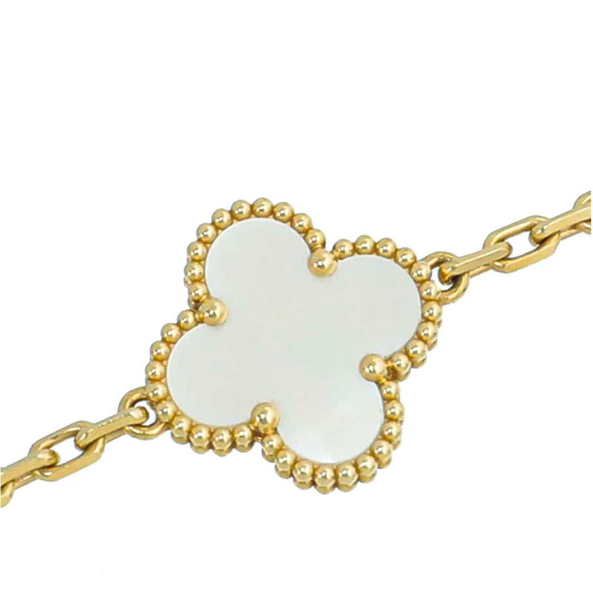 Van Cleef & Arpels 18K Yellow Gold 5 Motifs Vintage Alhambra Bracelet