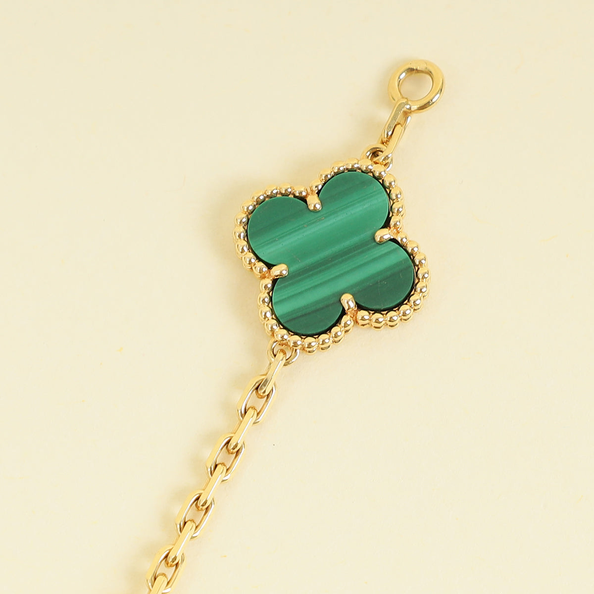 Van Cleef & Arpels 18K Yellow Gold Vintage Alhambra 5 Motifs Bracelet