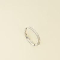 Van Cleef & Arpels 18K White Gold Perlée Signature Bracelet, Medium Model