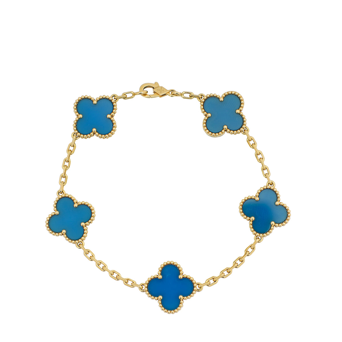 Van Cleef & Arpels 18K Yellow Gold 5 Motif Vintage Alhambra Bracelet-Van Cleef & Arpels-THE CLOSET