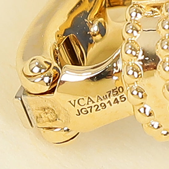 Van Cleef & Arpels 18K Yellow Gold Vintage Alhambra Earrings