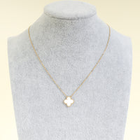 Van Cleef & Arpels 18K Yellow Gold Vintage Alhambra MOP Pendant Necklace