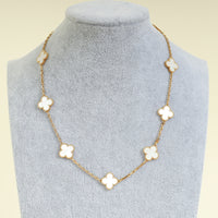 Van Cleef & Arpels 18K Yellow Gold Vintage Alhambra 10 Motifs Necklace