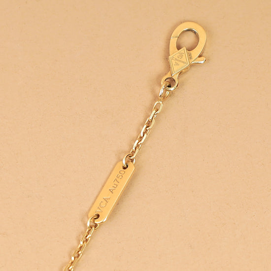 Van Cleef & Arpels 18K Yellow Gold Diamond Frivole 3 Flowers Pendant Mini Model Necklace-Van Cleef & Arpels-THE CLOSET