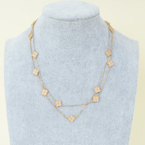 Van Cleef & Arpels 18K Rose Gold Sweet Alhambra 16 Motifs Long Necklace