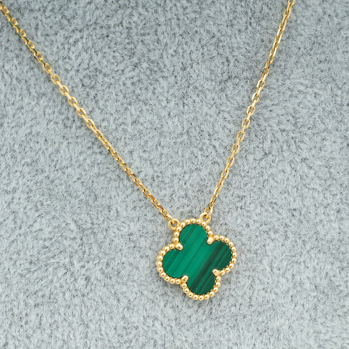 Van Cleef & Arpels 18K Yellow Gold Malachite Vintage Alhambra Pendant Necklace-Van Cleef & Arpels-THE CLOSET